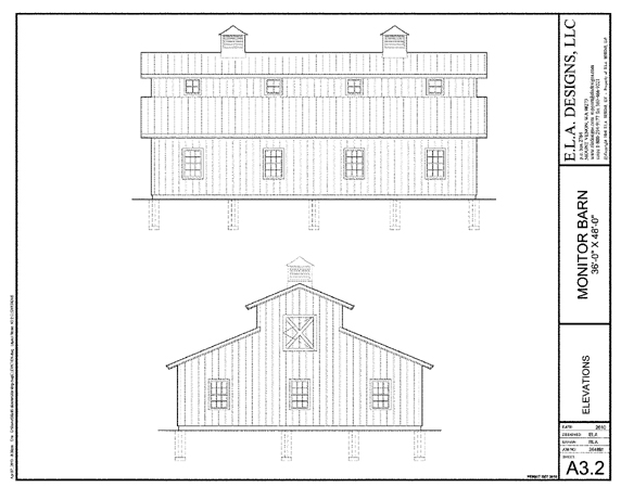 30X40 Monitor Barn Sheet A1.1